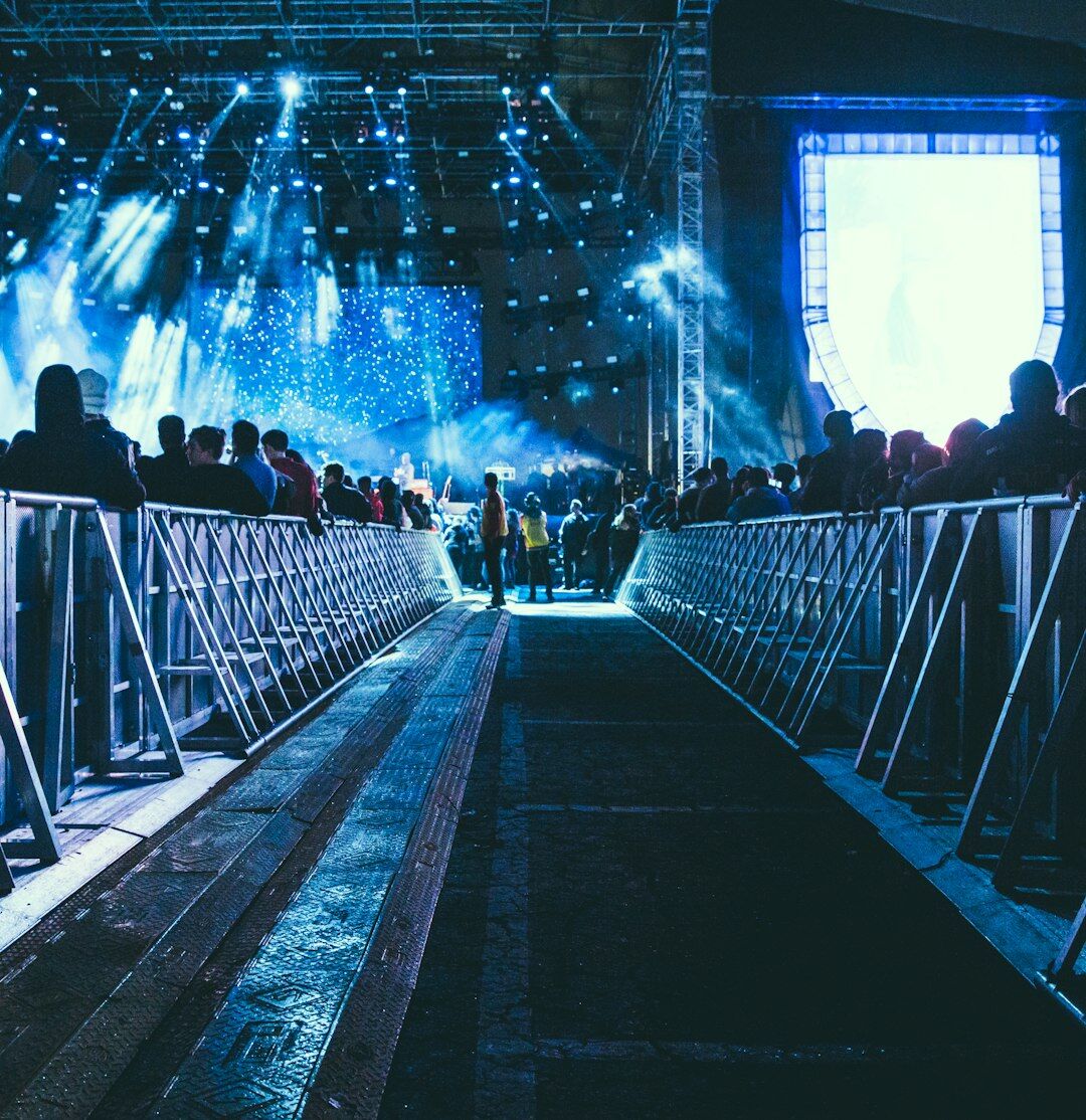Live event production setup backstage