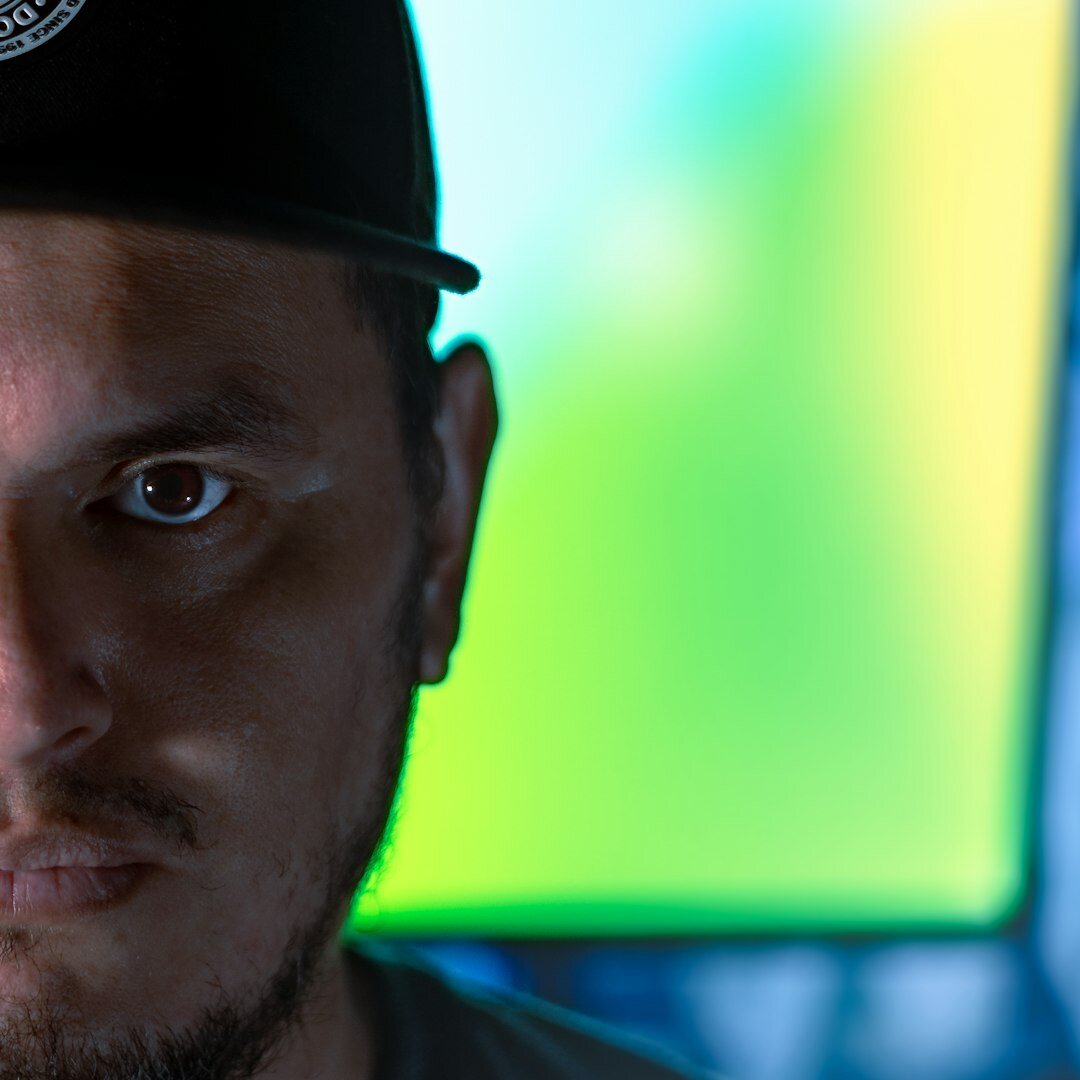 Professional male audio engineer portrait